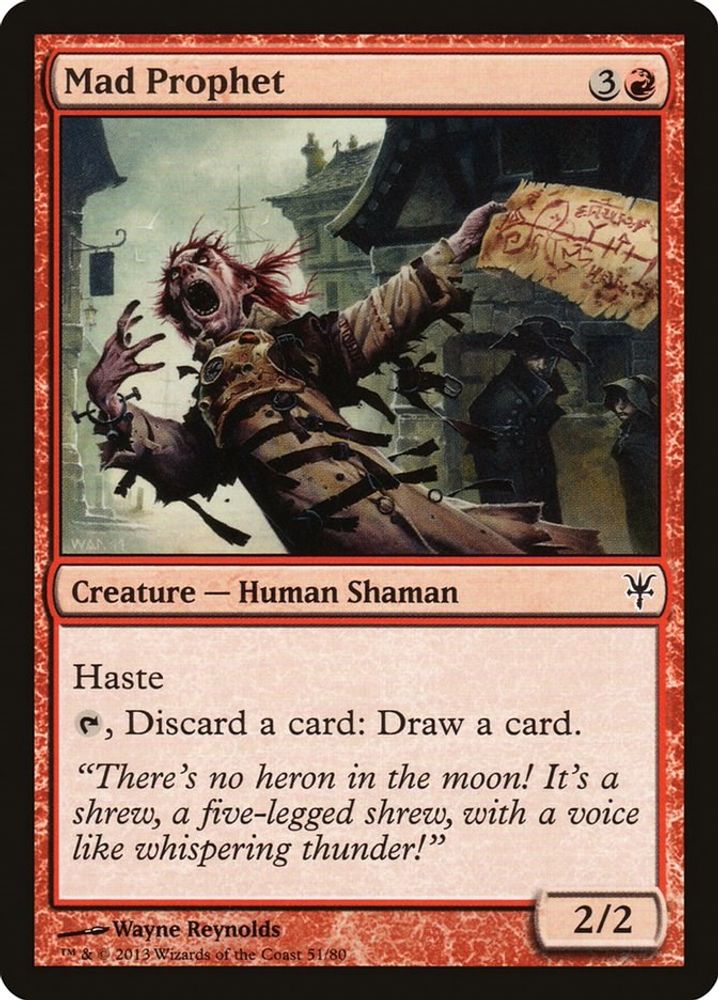 2013 Magic: The Gathering: Duel Decks: Sorin vs. Tibalt (DDK) - Mad Prophet (#51, Common) (, Near Mint)