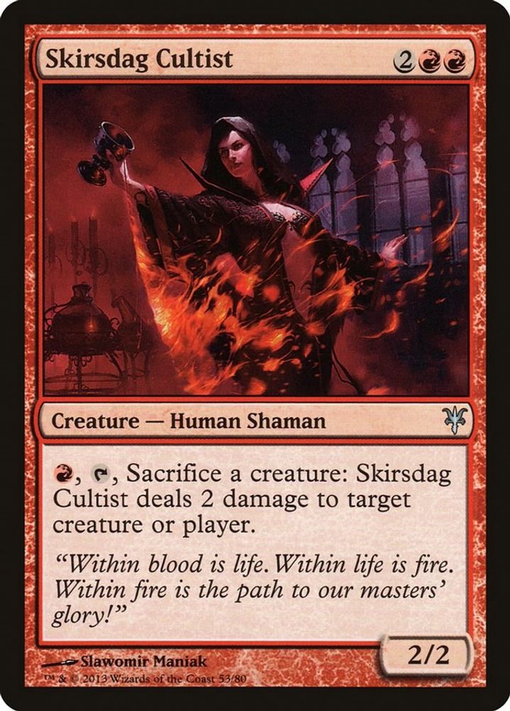 2013 Magic: The Gathering: Duel Decks: Sorin vs. Tibalt (DDK) - Skirsdag Cultist (#53, Uncommon) (, Near Mint)