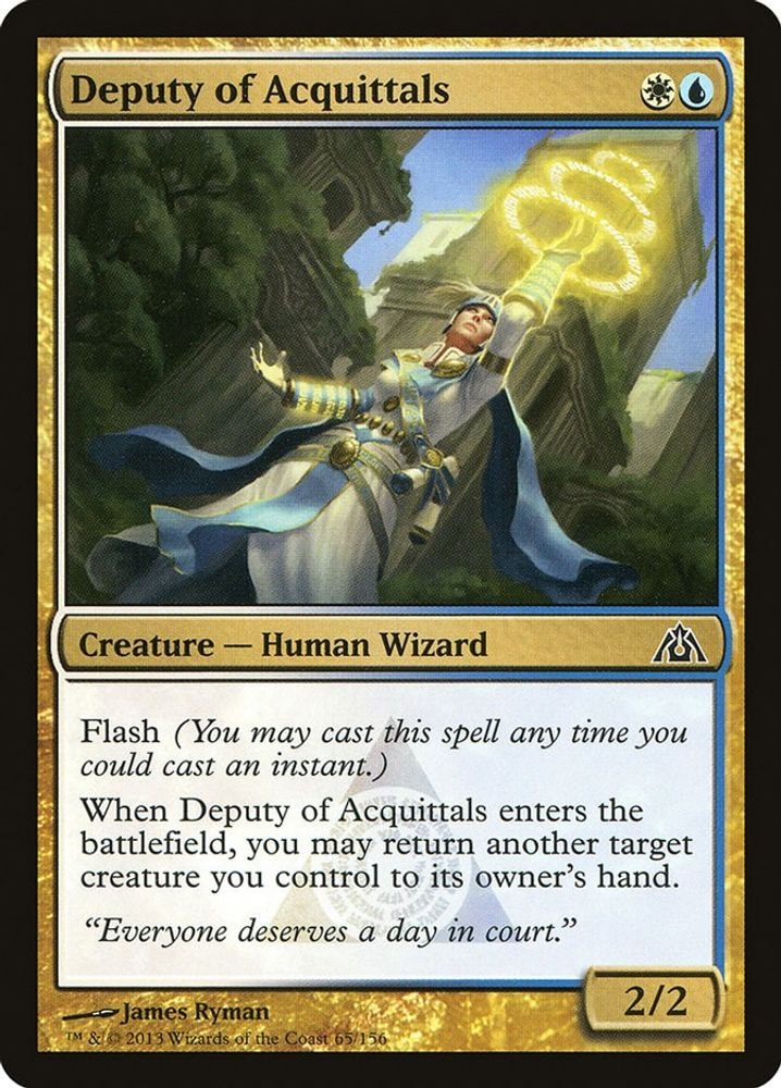 2013 Magic: The Gathering: Dragon's Maze (DGM) - Deputy of Acquittals (#65, Common) (, Near Mint)