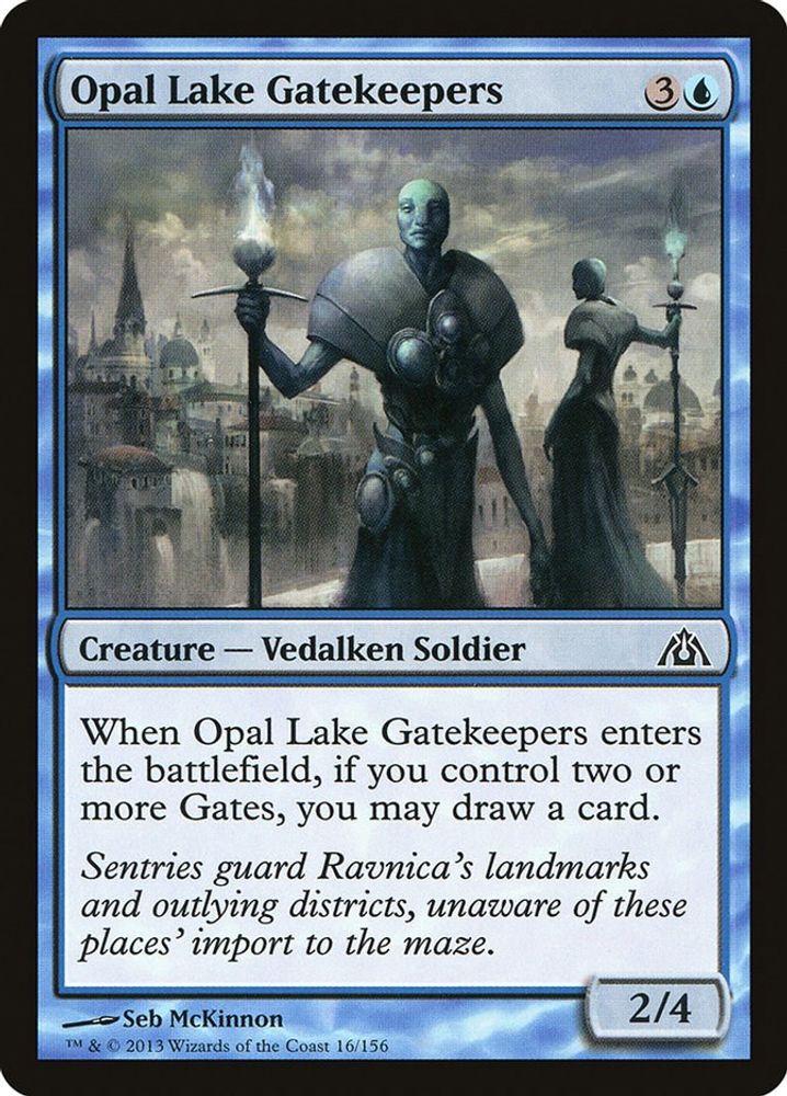 2013 Magic: The Gathering: Dragon's Maze (DGM) - Opal Lake Gatekeepers (#16, Common) (, Near Mint)