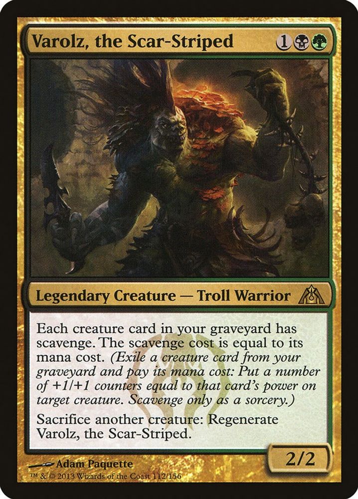 2013 Magic: The Gathering: Dragon's Maze (DGM) - Varolz the Scar Striped (#112, Rare) (, Near Mint)