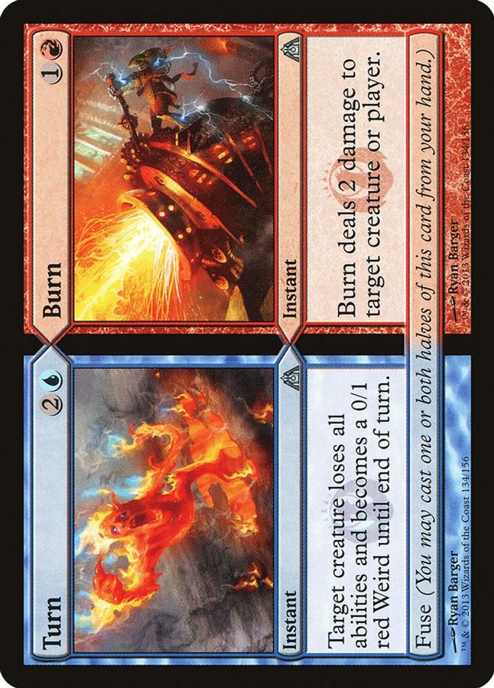 2013 Magic: The Gathering: Dragon's Maze (DGM) - Turn Burn (#134, Uncommon) (, Near Mint)