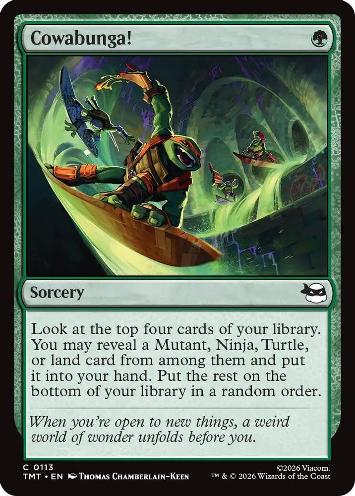2026 Magic: The Gathering: Teenage Mutant Ninja Turtles (TMT) - Cowabunga (#113, Common) (, Near Mint)