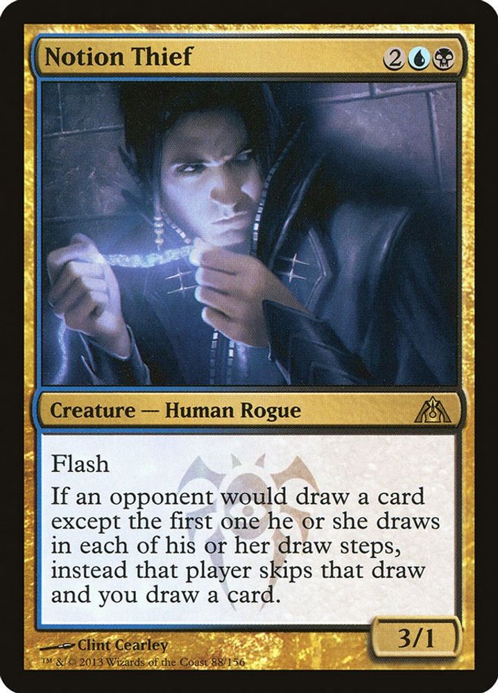 2013 Magic: The Gathering: Dragon's Maze (DGM) - Notion Thief (#88, Rare) (Foil, Near Mint)
