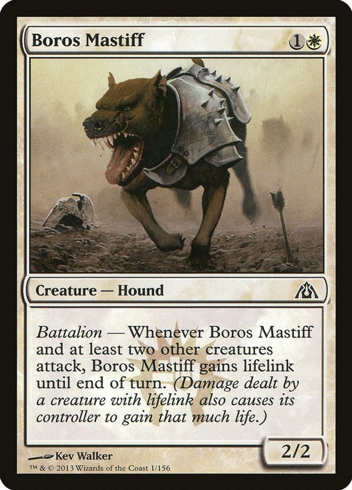2013 Magic: The Gathering: Dragon's Maze (DGM) - Boros Mastiff (#1, Common) (, Near Mint)