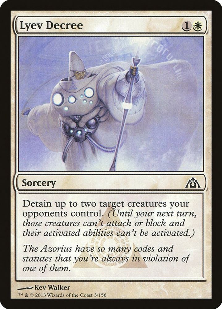 2013 Magic: The Gathering: Dragon's Maze (DGM) - Lyev Decree (#3, Common) (, Near Mint)