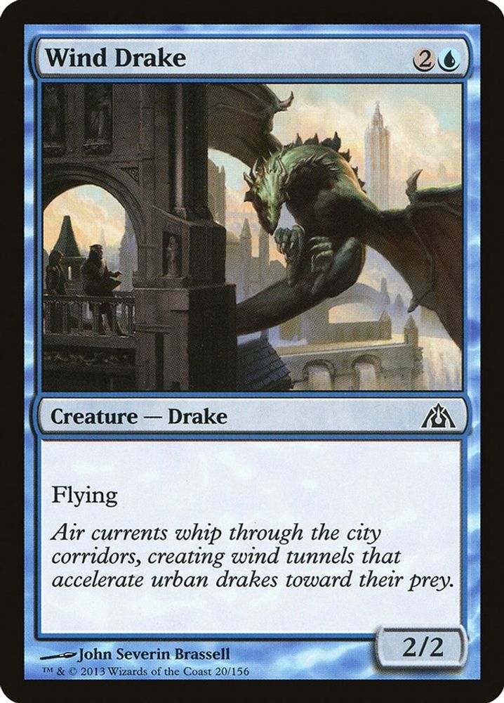 2013 Magic: The Gathering: Dragon's Maze (DGM) - Wind Drake (#20, Common) (, Near Mint)