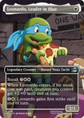 2026 Magic: The Gathering: Teenage Mutant Ninja Turtles (TMT) - Leonardo Leader in Blue Borderless (#196, Uncommon) (Foil, Near Mint)