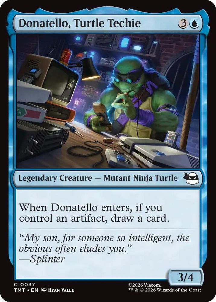 2026 Magic: The Gathering: Teenage Mutant Ninja Turtles (TMT) - Donatello Turtle Techie (#37, Common) (, Near Mint)