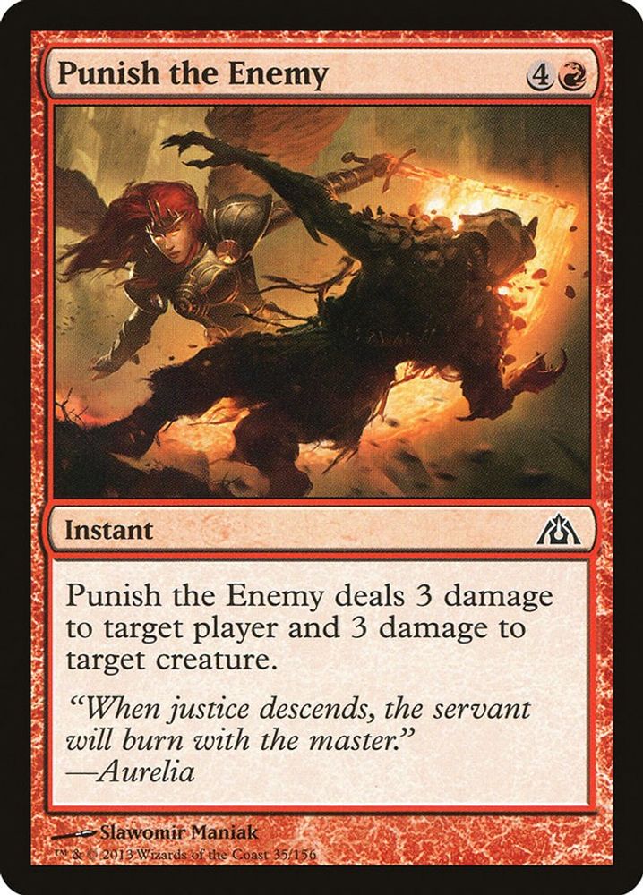 2013 Magic: The Gathering: Dragon's Maze (DGM) - Punish the Enemy (#35, Common) (, Near Mint)