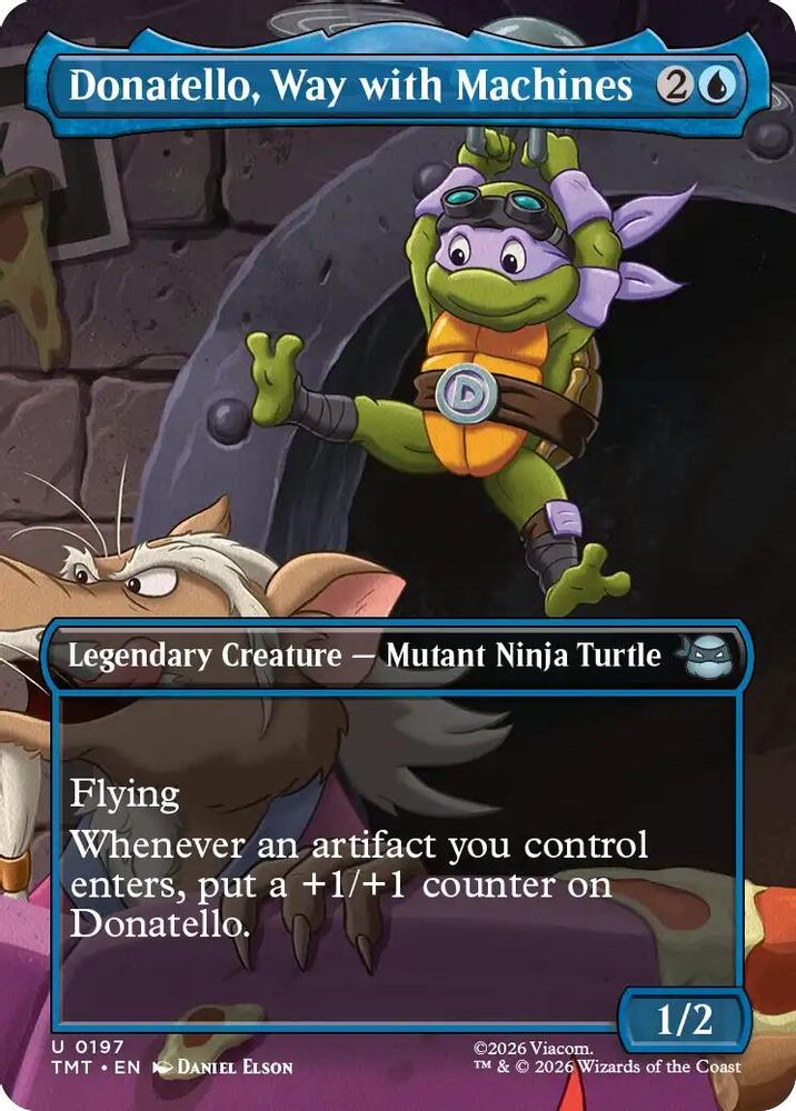 2026 Magic: The Gathering: Teenage Mutant Ninja Turtles (TMT) - Donatello Way with Machines Borderless (#197, Uncommon) (Foil, Near Mint)