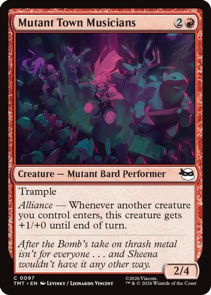 2026 Magic: The Gathering: Teenage Mutant Ninja Turtles (TMT) - Mutant Town Musicians (#97, Common)
