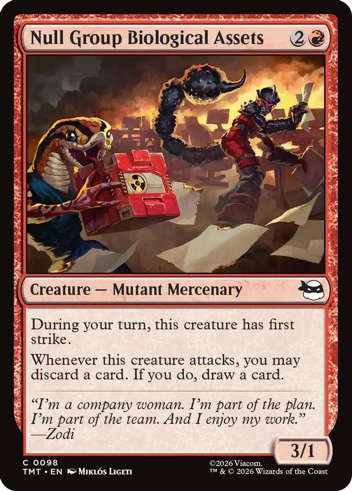 2026 Magic: The Gathering: Teenage Mutant Ninja Turtles (TMT) - Null Group Biological Assets (#98, Common) (, Near Mint)