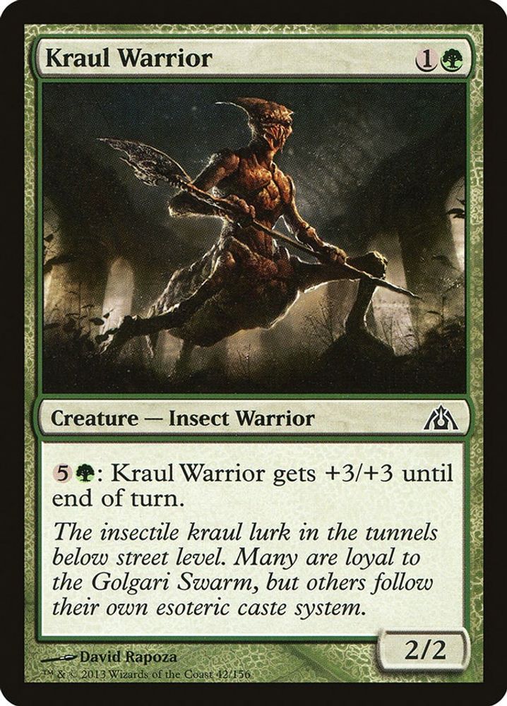 2013 Magic: The Gathering: Dragon's Maze (DGM) - Kraul Warrior (#42, Common) (, Near Mint)