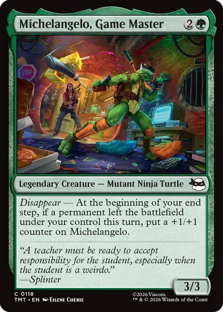 2026 Magic: The Gathering: Teenage Mutant Ninja Turtles (TMT) - Michelangelo Game Master (#118, Common) (, Near Mint)