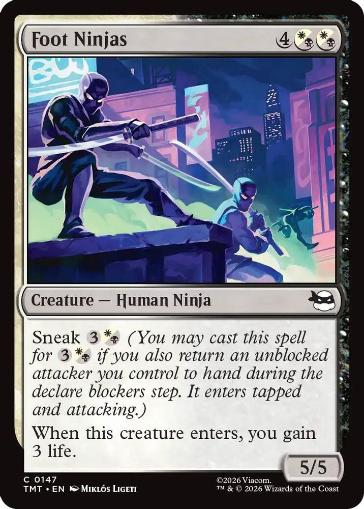 2026 Magic: The Gathering: Teenage Mutant Ninja Turtles (TMT) - Foot Ninjas (#147, Common) (, Near Mint)