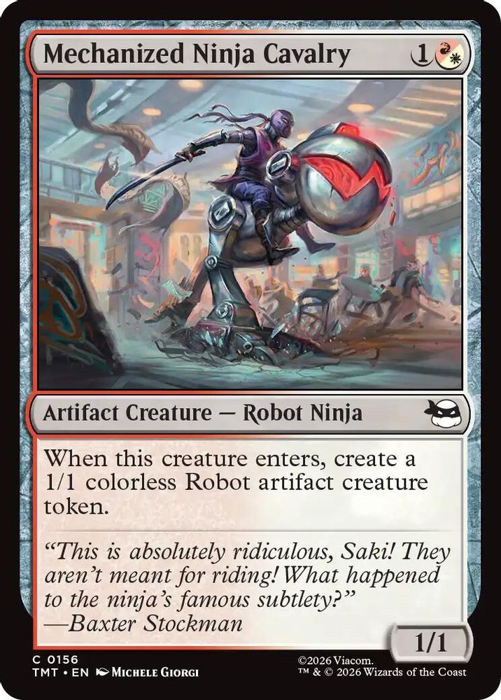 2026 Magic: The Gathering: Teenage Mutant Ninja Turtles (TMT) - Mechanized Ninja Cavalry (#156, Common) (, Near Mint)