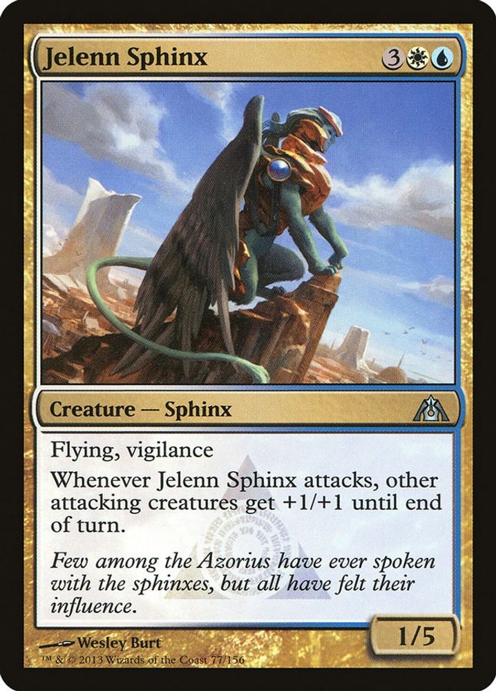 2013 Magic: The Gathering: Dragon's Maze (DGM) - Jelenn Sphinx (#77, Uncommon) (, Near Mint)