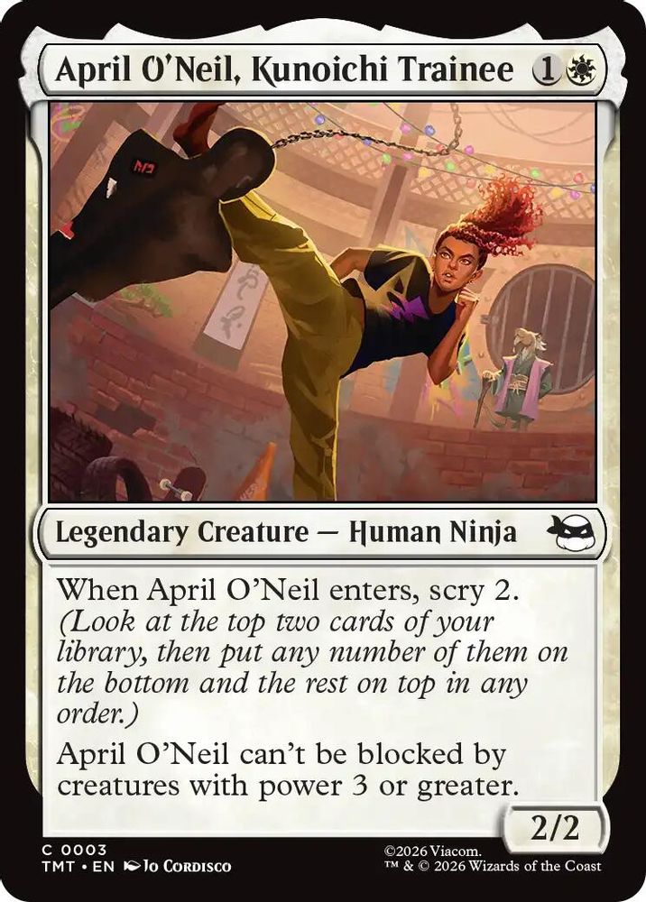 2026 Magic: The Gathering: Teenage Mutant Ninja Turtles (TMT) - April ONeil Kunoichi Trainee (#3, Common) (, Near Mint)