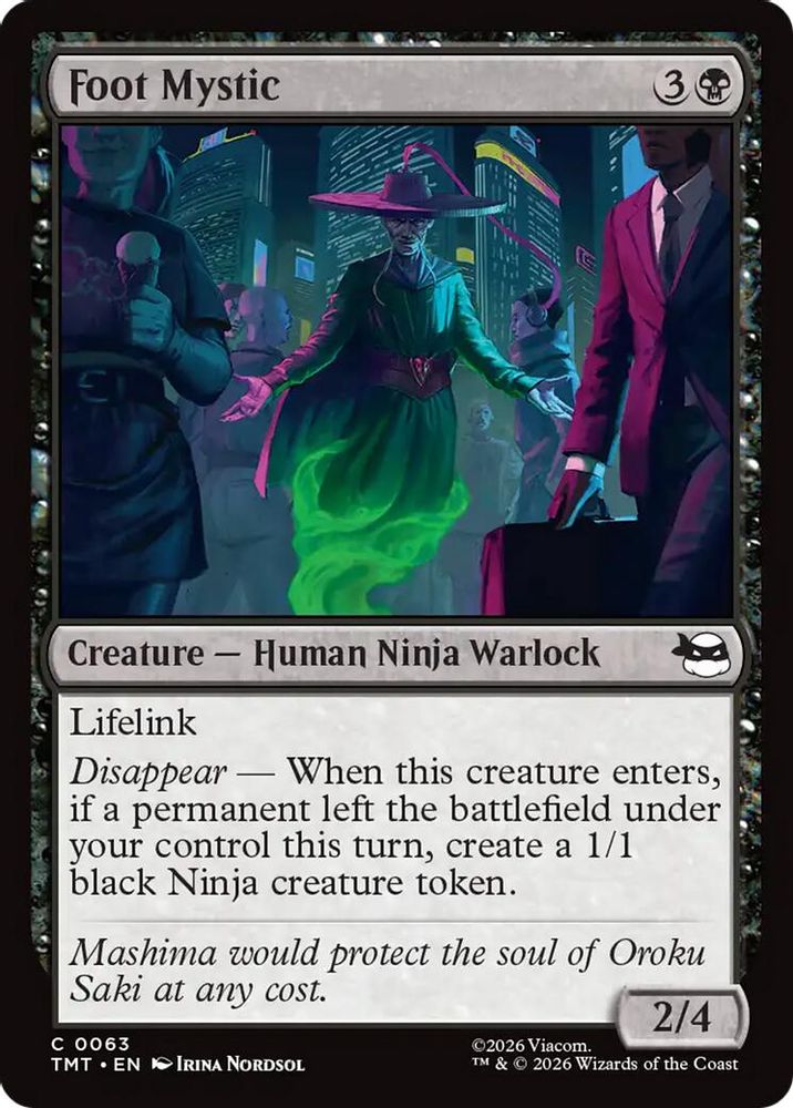 2026 Magic: The Gathering: Teenage Mutant Ninja Turtles (TMT) - Foot Mystic (#63, Common) (, Near Mint)