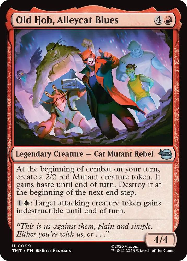 2026 Magic: The Gathering: Teenage Mutant Ninja Turtles (TMT) - Old Hob Alleycat Blues (#99, Uncommon) (, Near Mint)