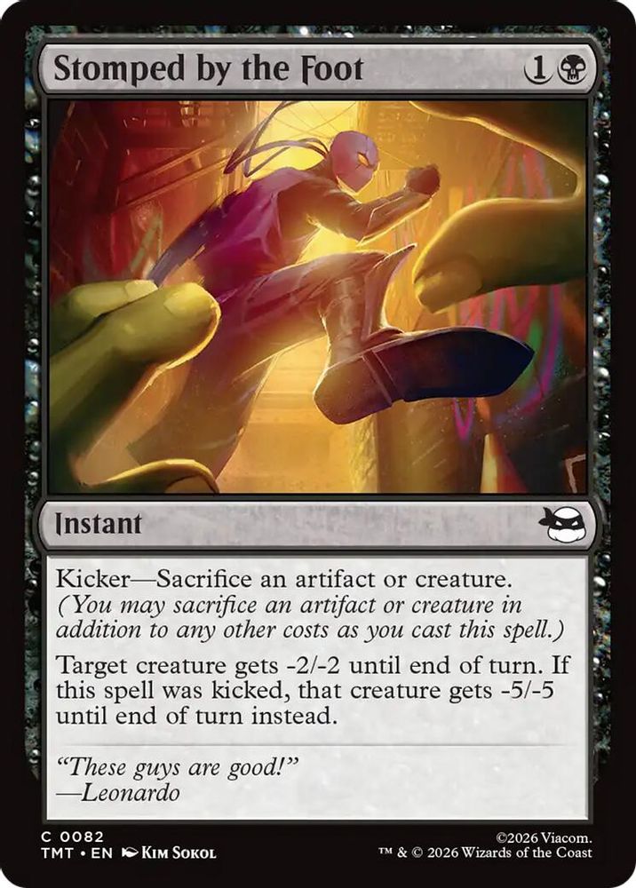 2026 Magic: The Gathering: Teenage Mutant Ninja Turtles (TMT) - Stomped by the Foot (#82, Common) (, Near Mint)