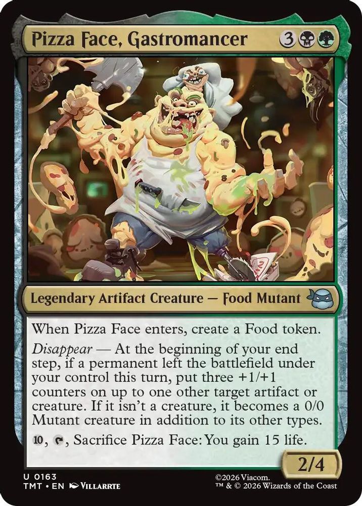 2026 Magic: The Gathering: Teenage Mutant Ninja Turtles (TMT) - Pizza Face Gastromancer (#163, Uncommon) (, Near Mint)