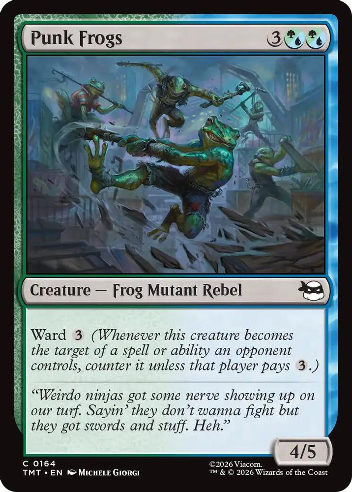 2026 Magic: The Gathering: Teenage Mutant Ninja Turtles (TMT) - Punk Frogs (#164, Common) (, Near Mint)