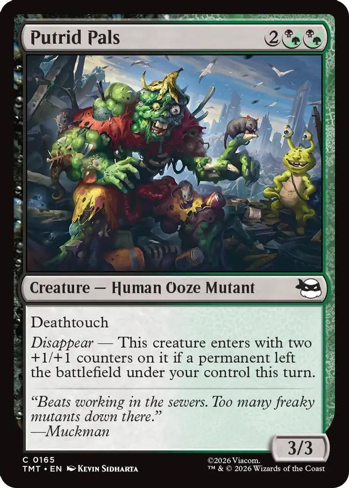 2026 Magic: The Gathering: Teenage Mutant Ninja Turtles (TMT) - Putrid Pals (#165, Common) (, Near Mint)