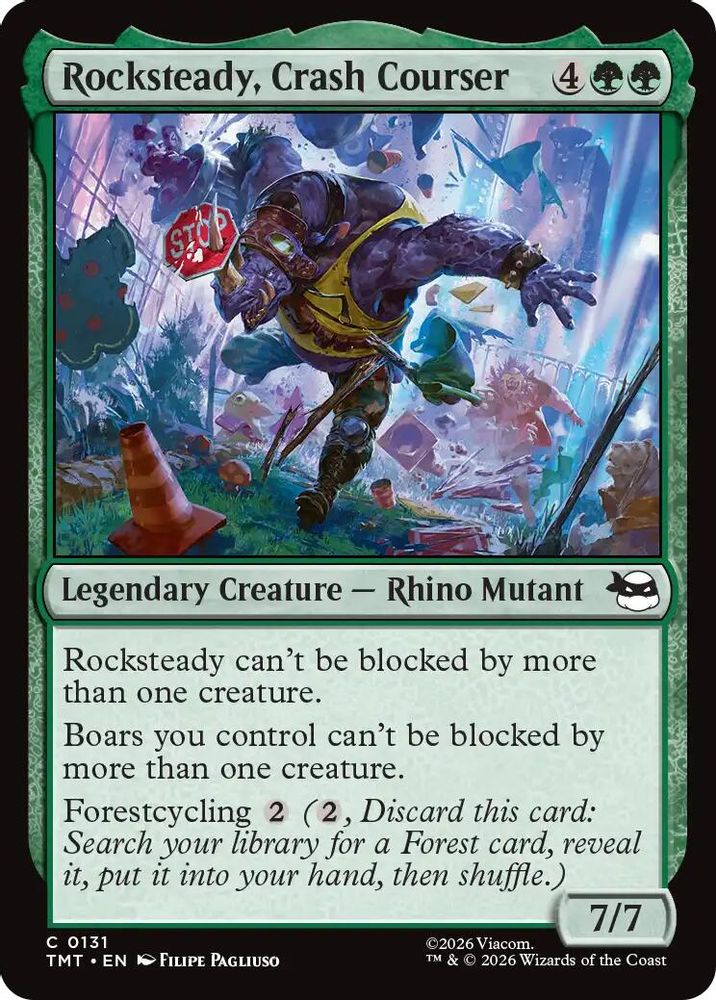 2026 Magic: The Gathering: Teenage Mutant Ninja Turtles (TMT) - Rocksteady Crash Courser (#131, Common) (, Near Mint)