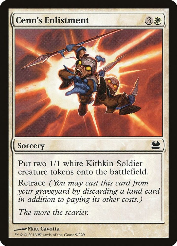 2013 Magic: The Gathering: Modern Masters (MMA) - Cenns Enlistment (#9, Common) (Foil, Near Mint)