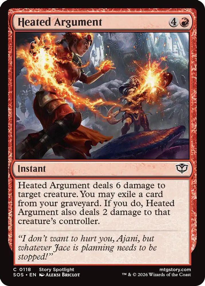 2026 Magic: The Gathering: Secrets of Strixhaven (SOS) - Heated Argument (#118, Common)