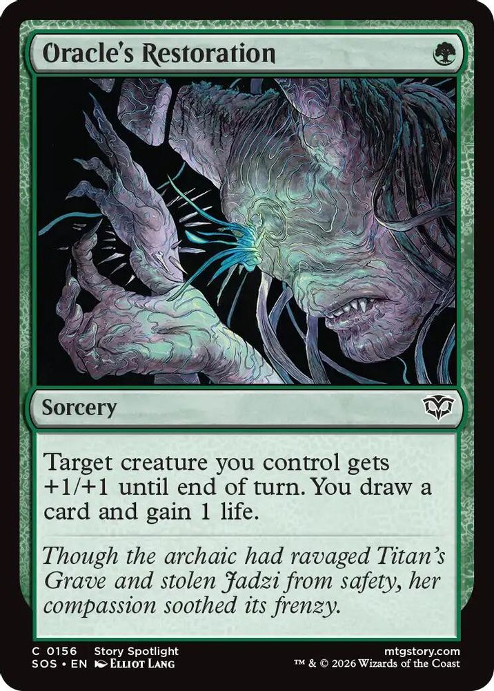 2026 Magic: The Gathering: Secrets of Strixhaven (SOS) - Oracles Restoration (#156, Common) (, Near Mint)