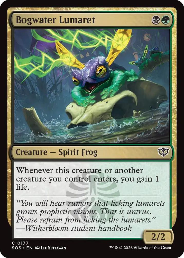2026 Magic: The Gathering: Secrets of Strixhaven (SOS) - Bogwater Lumaret (#177, Common) (, Near Mint)