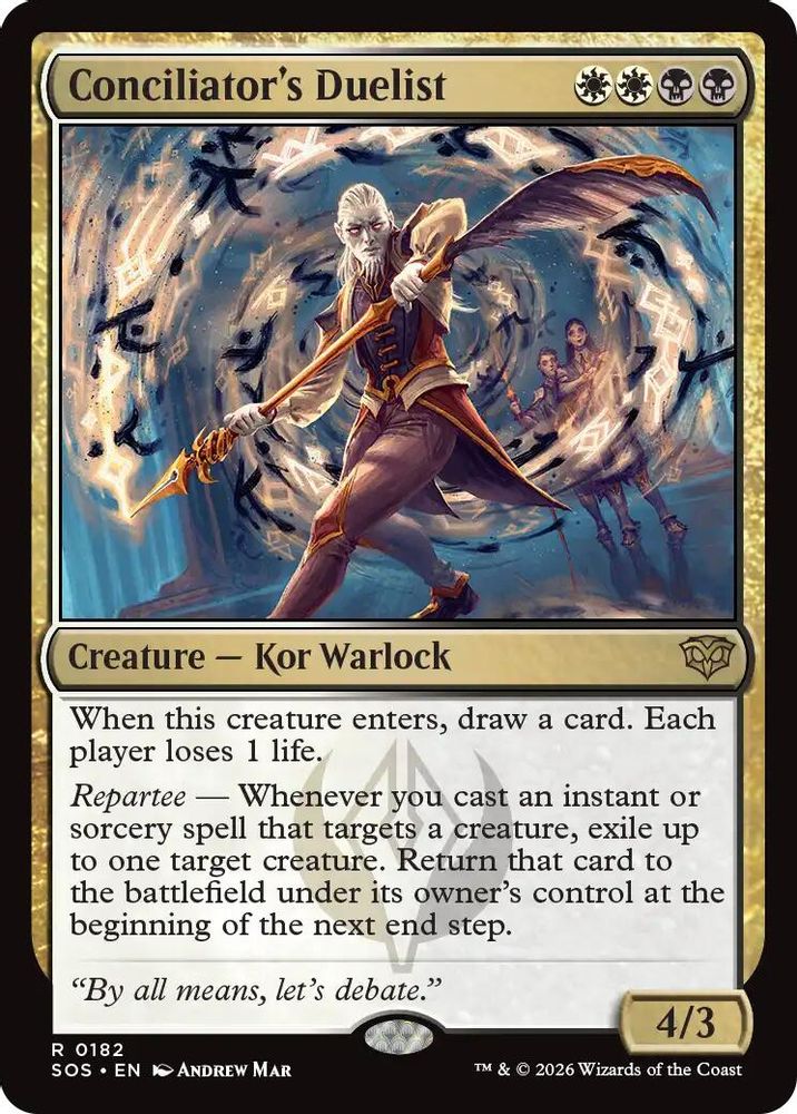 2026 Magic: The Gathering: Secrets of Strixhaven (SOS) - Conciliators Duelist (#182, Rare)