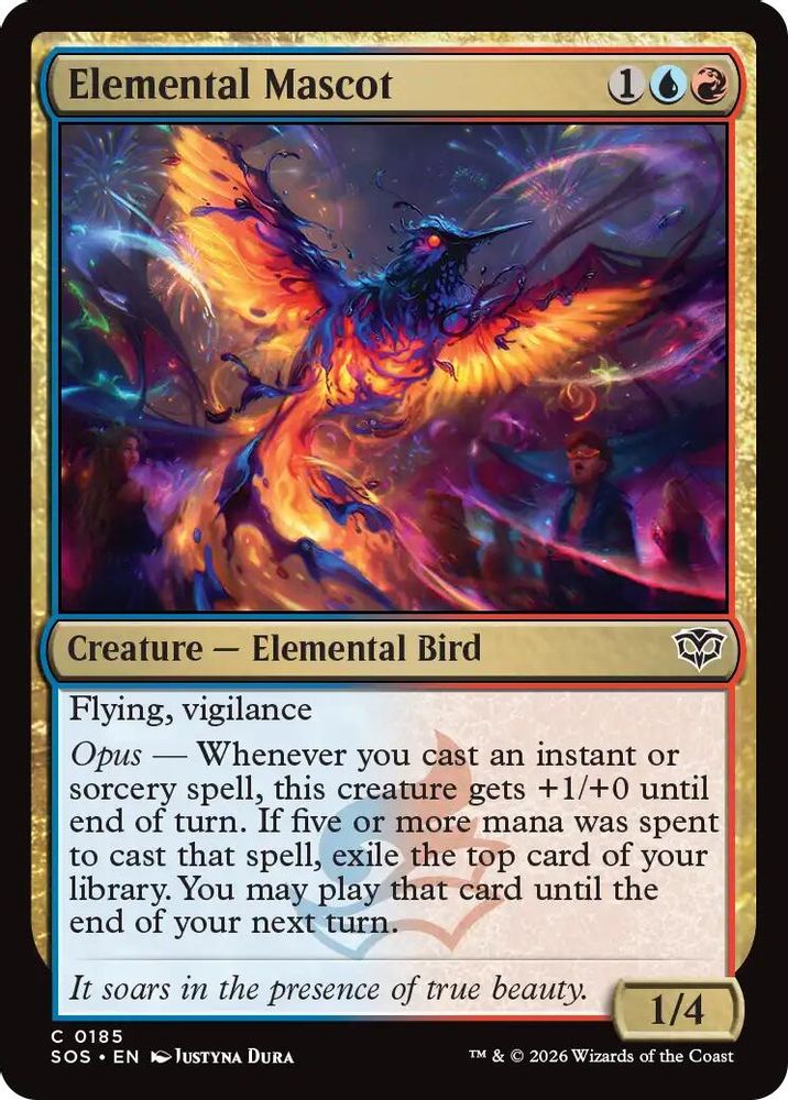 2026 Magic: The Gathering: Secrets of Strixhaven (SOS) - Elemental Mascot (#185, Common) (, Near Mint)