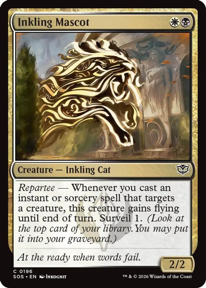 2026 Magic: The Gathering: Secrets of Strixhaven (SOS) - Inkling Mascot (#196, Common)
