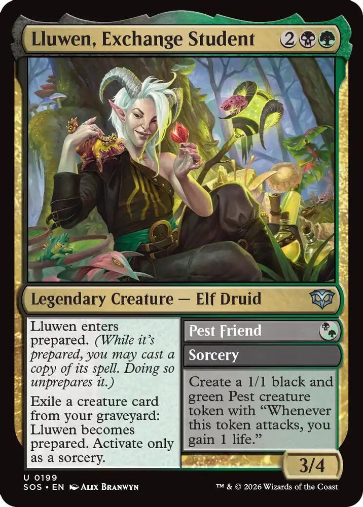 2026 Magic: The Gathering: Secrets of Strixhaven (SOS) - Lluwen Exchange Student (#199, Uncommon) (, Near Mint)