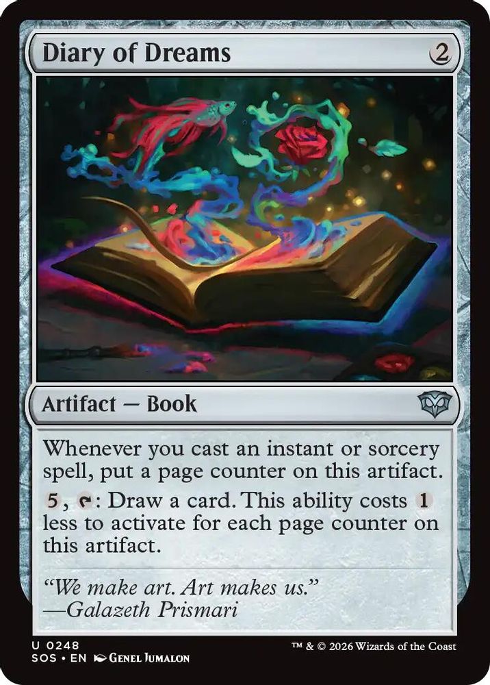 2026 Magic: The Gathering: Secrets of Strixhaven (SOS) - Diary of Dreams (#248, Uncommon) (Foil, Near Mint)