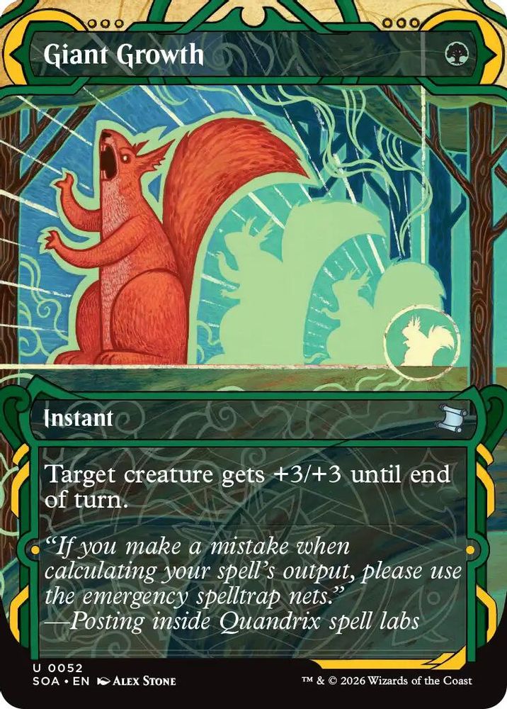 2026 Magic: The Gathering: Secrets of Strixhaven: Mystical Archive (SOA) - Giant Growth (#52, Uncommon) (, Near Mint)