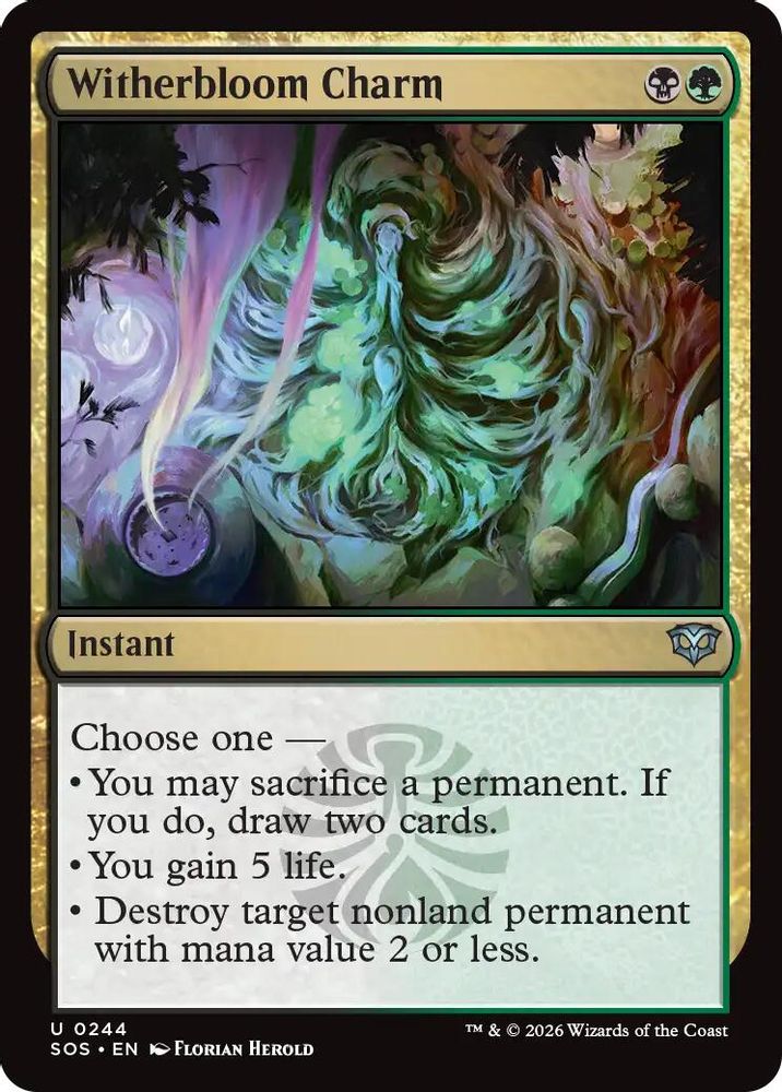 2026 Magic: The Gathering: Secrets of Strixhaven (SOS) - Witherbloom Charm (#244, Uncommon) (Foil, Near Mint)