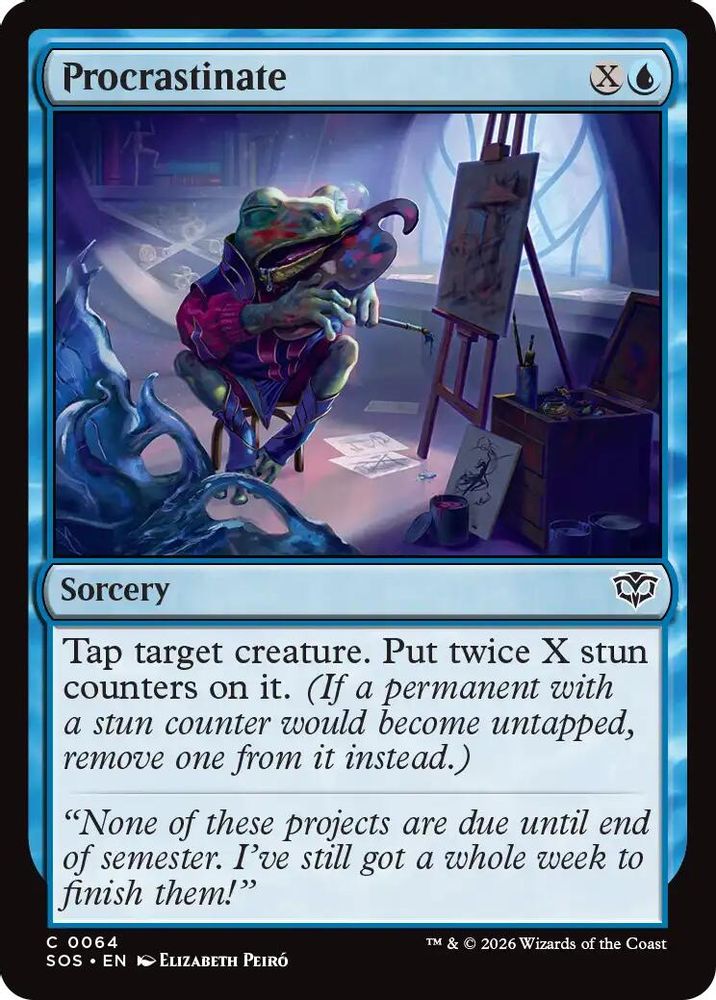2026 Magic: The Gathering: Secrets of Strixhaven (SOS) - Procrastinate (#64, Common) (, Near Mint)