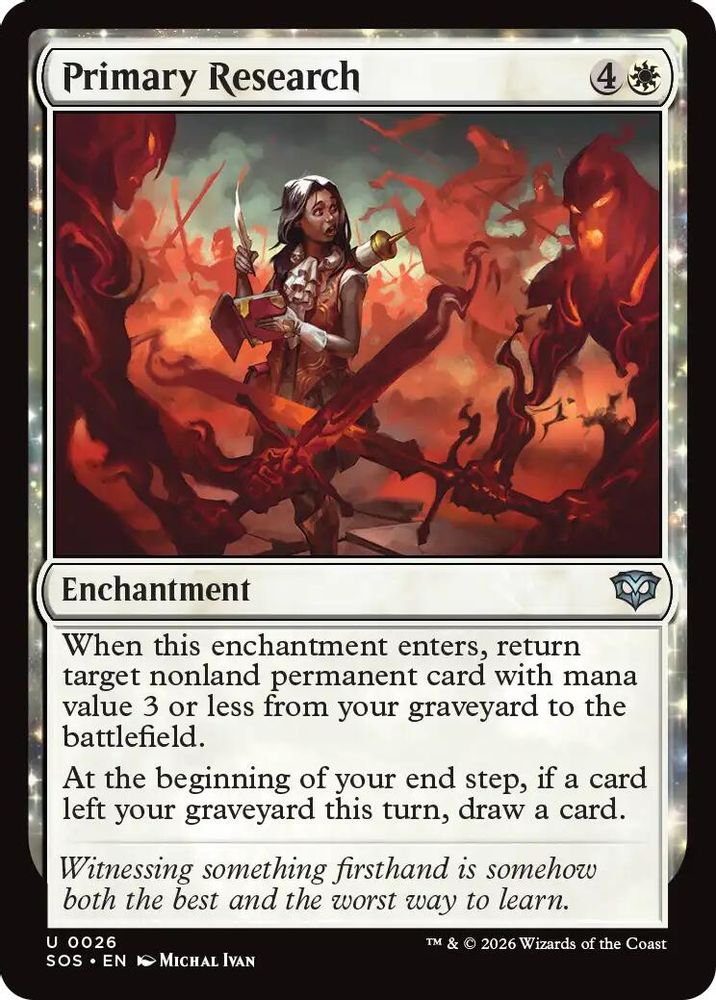 2026 Magic: The Gathering: Secrets of Strixhaven (SOS) - Primary Research (#26, Uncommon)
