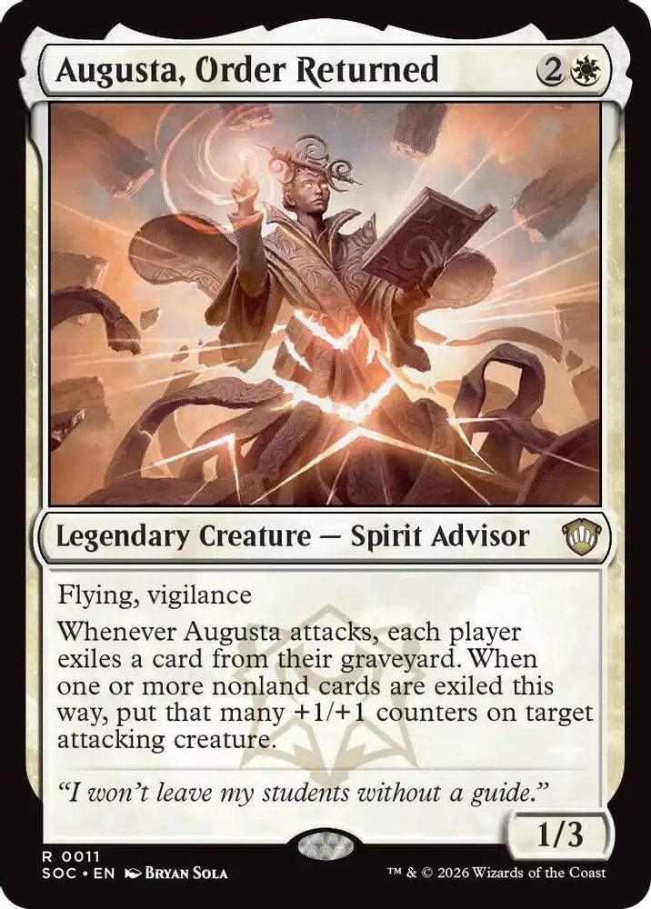 2026 Magic: The Gathering: Commander: Secrets of Strixhaven (SOC) - Augusta Order Returned (#11, Rare) (, Near Mint)