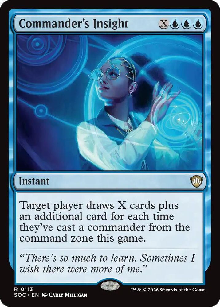 2026 Magic: The Gathering: Commander: Secrets of Strixhaven (SOC) - Commanders Insight (#113, Rare) (, Near Mint)