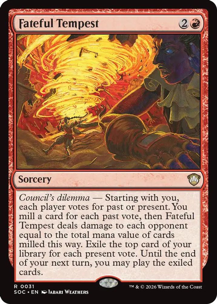 2026 Magic: The Gathering: Commander: Secrets of Strixhaven (SOC) - Fateful Tempest (#31, Rare) (, Near Mint)