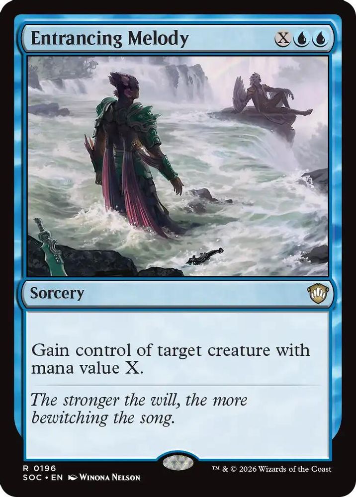 2026 Magic: The Gathering: Commander: Secrets of Strixhaven (SOC) - Entrancing Melody (#196, Rare) (, Near Mint)