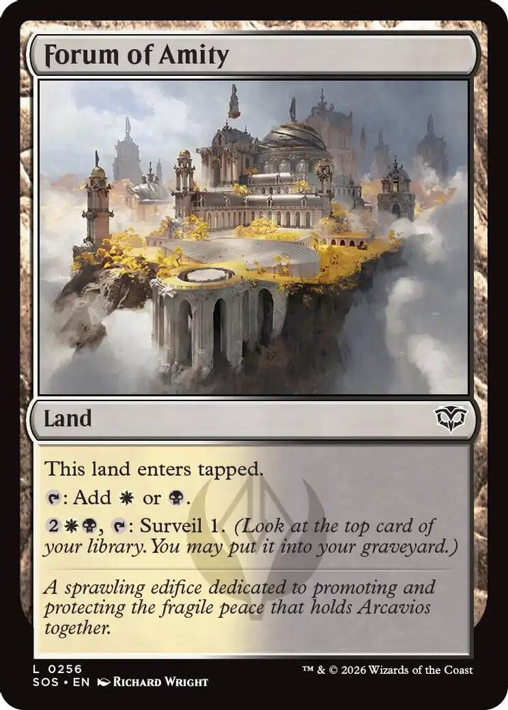 2026 Magic: The Gathering: Secrets of Strixhaven (SOS) - Forum of Amity (#256, Land)