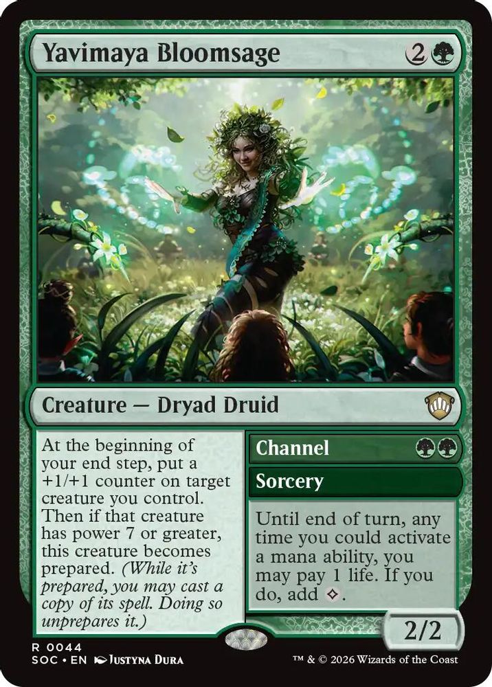 2026 Magic: The Gathering: Commander: Secrets of Strixhaven (SOC) - Yavimaya Bloomsage (#44, Rare) (, Near Mint)