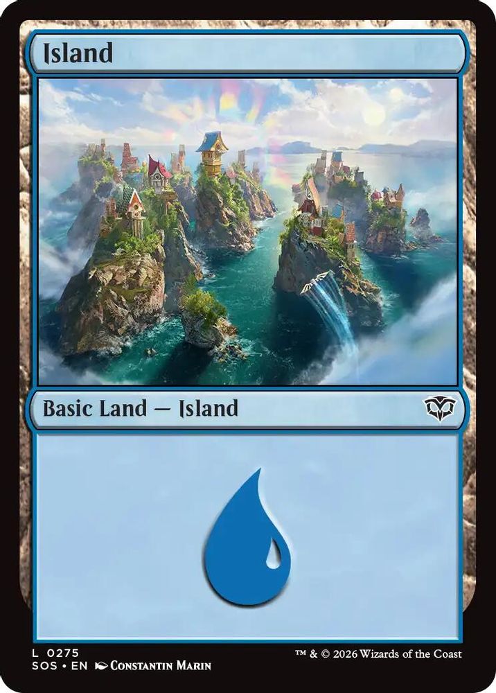 2026 Magic: The Gathering: Secrets of Strixhaven (SOS) - Island 0275 (#275, Land) (, Near Mint)